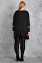 Women's Large Size Black Rib Detailed Tunic 65n18830 - 5