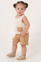 Baby Kids Camel Cotton Shorts 2-Piece Set Trend Fashion Bottom Top Set - 5