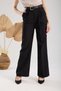 High Waist Wide Leg Palazzo Black Trousers - 5