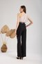 High Waist Wide Leg Palazzo Black Trousers - 3
