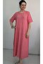 Pomegranate Flower Polka Dot Short-Sleeve Combed Viscose Dress - 4