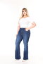 Flared Leg Lycra Large Size Jeans Trousers. - 6
