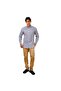 Men's Cotton Oxford Shirt - Small Lion Embroidery, Slim Fit, Full Button - 2