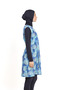 Liamay Blue Leaf Pattern Full Covered Hijab Swimsuit 4 Pieces Water Repellent, Parachute Fabric - 3