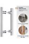 EaseLife 12 Inch Ladder Pull Handle Double-Side Bar to Bar H-Shape Stainless Steel Sturdy Fit for Gl - 4