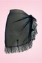 Black Glittery Tassel Detailed Pareo Women's Beach Dress New Season
