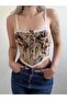 Vintage Flower Printed Corset Bustier - 2