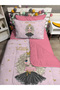 Quilted Pink Pirencess 4-Piece (100% Cotton 100X200 with Elastic Sheets) Single Bedspread Set