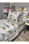 Quilted Beige Scoop 4-Piece (100% Cotton 100x200 Fitted Sheet) Single Bedspread Set - 3