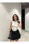 Black Scuba Shorts Skirt
