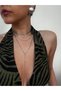 Steel Dangler Lip Cahin Low-Cut Necklace