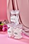 3-Piece Acrylic Dental Floss & Ear Cotton & Cotton Bath Set with Lid 250 Ml