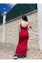Women's Backless Long Dress with Rope Straps - 6
