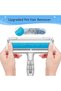 Animal Hair Collection Brush, Empty Button, Rectangular Shape, Blue - 3