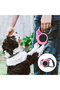 Retractable Dog Leash, 3M Length, Flat Strap, Locking Button, Pink - 2