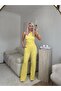 One Shoulder Crop and Pants Seersucker Set