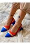 Color Fusia Multicolor Heel Sandals with Transparent Detail - 5