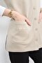 Steel Knitted 5 Button Chest Embroidered Mother Vest Stone - 4