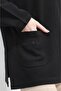 Black Embroidered 3-Button Steel Knitted Mother Cardigan - 5