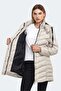 Winter Zipper Hooded Waterproof Women's Coat White - 6