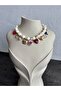 Stone Look Charm Necklace - 4