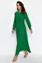 Green Accessory Detail Aerobin Woven Dress TCTAW24EB00067