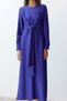 Cobalt Woven Dress with Waist Tie-Detail TCTSS23EB00221 - 5
