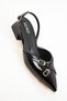 Black Patent Leather Women's Classic Heeled Shoes 20599 - 4