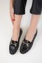 Black Women's Loafer Shoes 20602 - 3