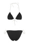 Siyah Renk Bloklu Biyeli Üçgen Regular Normal Bel Bikini Takımı TBESS25BT00187 - 6