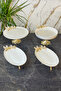 4 Piece Diamond Butterfly Porcelain Tableware Presentation Set & Boat Bowl Plate Set