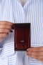 903_r 100% Genuine Leather Cigarette Holder Claret Red - 3