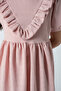 Ruffle Detailed Wrapped Fabric Girl's Short Sleeve Dress / with Different Color Options - 5
