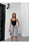Women's Striped Combed Cotton Women's Shorts - 7