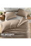 3-Piece Duvet Cover Set, 100% Cotton Luxury Sateen, Beige - 3
