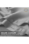 3-Piece Duvet Cover Set, 100% Cotton Luxury Sateen, Silver - 6