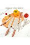 Kitchen knife set with beige base, size as shown in the pictures