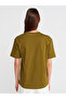 30312 Decorative Stitched Crew Neck Tshirt-Red Oil Green - 2