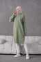 100% Cotton Women's Hijab Tunic Blouse Long Sleeve Buttoned Long Length Daily Casual Shirt - 3