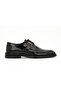 Genuine Leather Black Classic Leather Men's Shoes with Buckle Detail - K0044