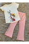 Cartoon Character Short-Sleeved Tshirt Spanish Leg Pants 2-Piece Set - 2