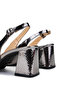 Women's Genuine Leather Anthracite Heeled Shoes - 5