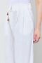 Women's Ecru Elastic Waist Carrot Cut Linen Trousers - 7
