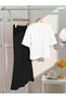 Female Child Brooklyn Ny Printed White T-Shirt-Black Flared Leggings Set - 2