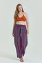 Women's Plus Size Trousers with Elastic Waist Belt Detail - 3