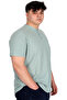 Mode XL Large Size Men's Judge Collar T-Shirt Waffle U20036 Çağla - 2