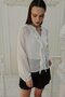 Shilsee Women White Color Ruffle Detail Transparent Inner Bluzlu Shirt - 6