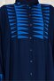 Half Button Robe Hülya Dress-Navy Blue - 4