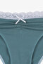 Women's Front Waist Lace Gathered and Bow Detailed Elastic Panties 3-Piece - 5