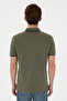 Men's Slim Fit Polo Neck Dark Khaki Basic T-Shirt 50305980-VR111 - 6